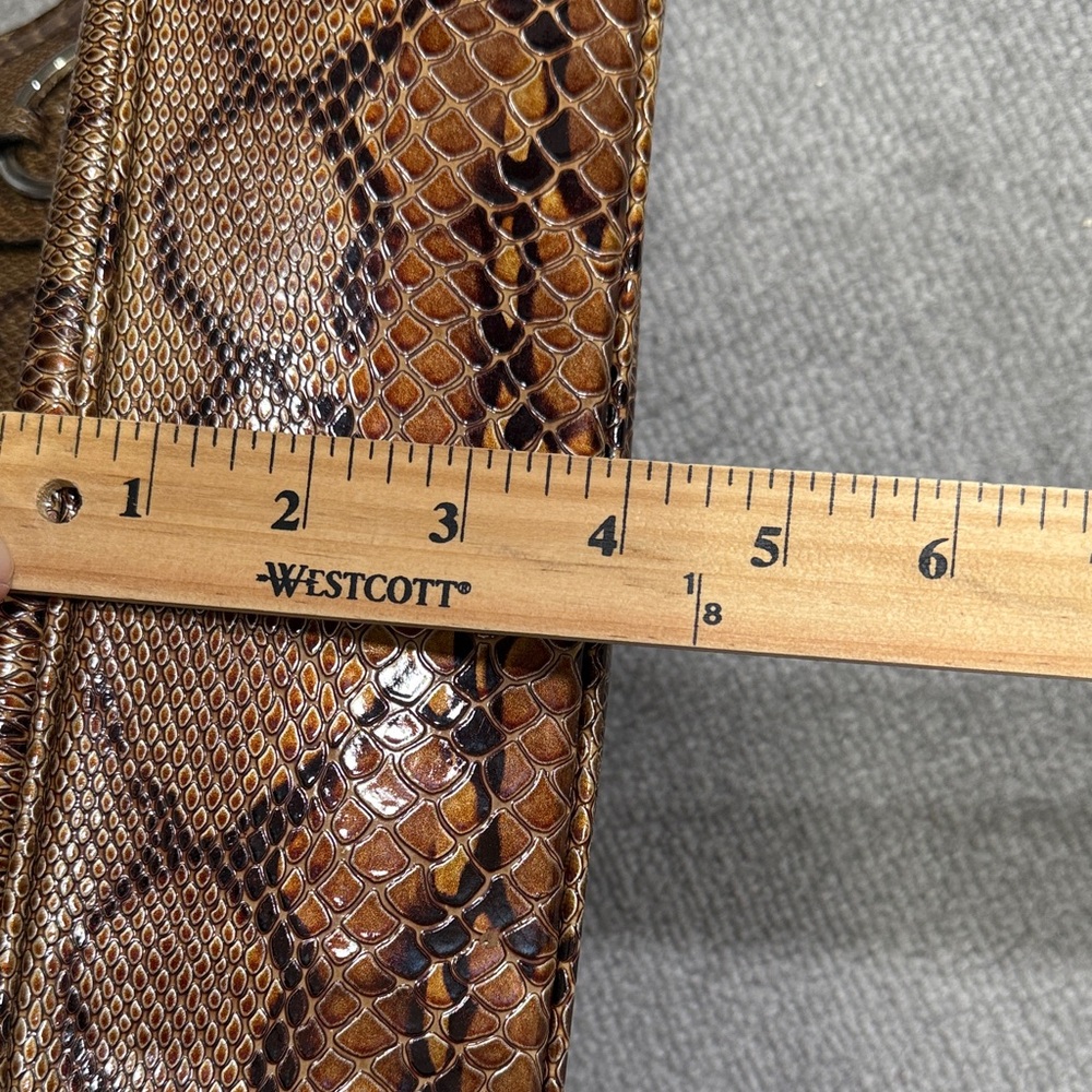 Vtg Y2K Brown Snake Print Women's Shoulder Bag Purse Neutral - Picture 10 of 10